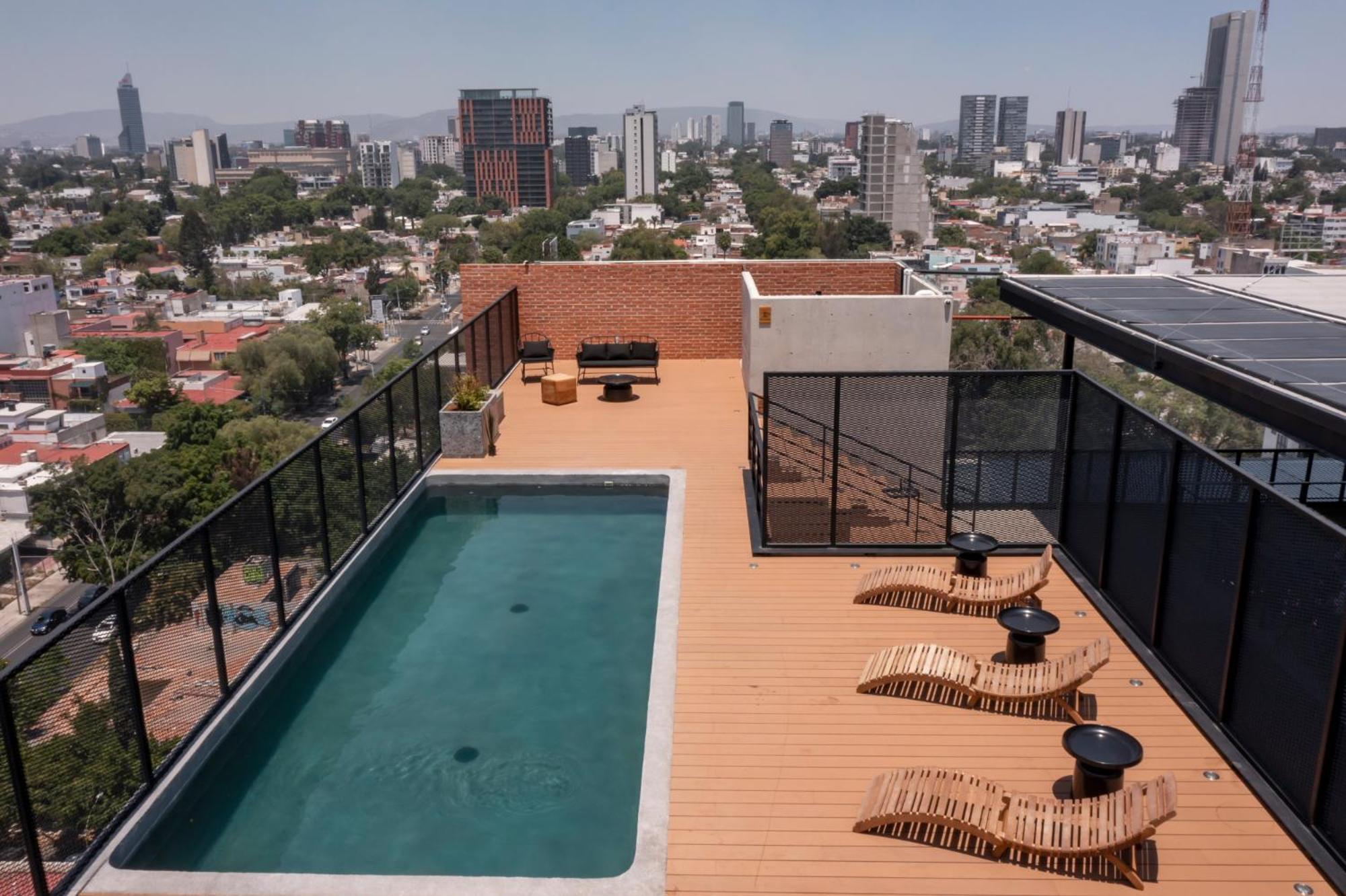 Galeria Flat Rooftop Pool Witgdl グアダラハラ エクステリア 写真
